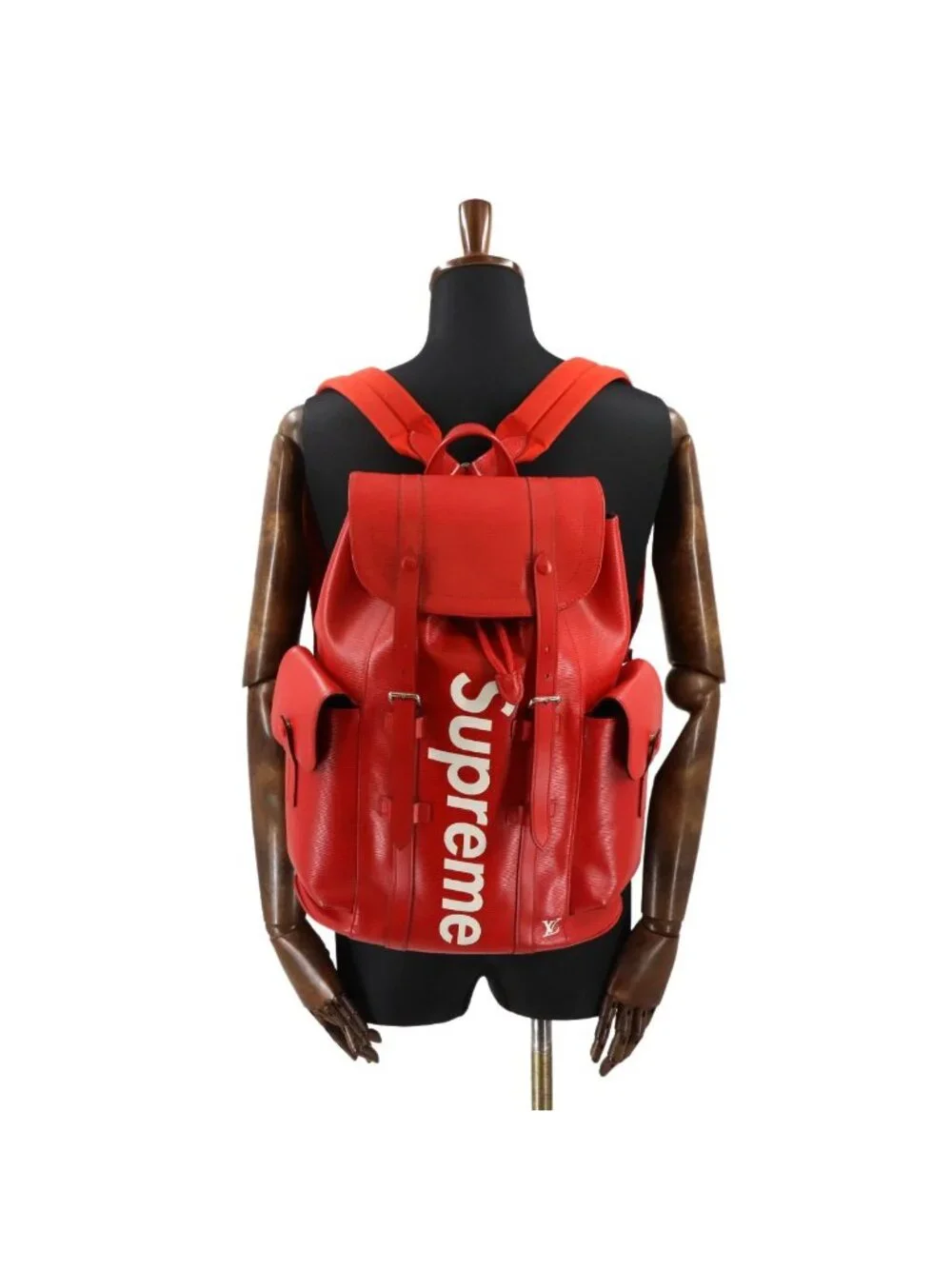Louis Vuitton Supreme Epi Christopher PM Backpack Leather Red White